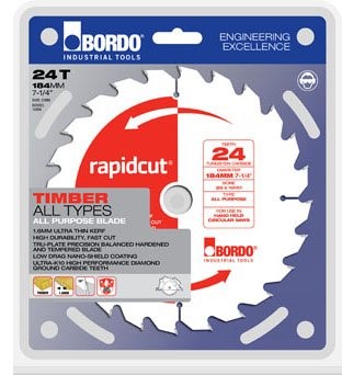 BORDO RAPIDCUT ALL PURPOSE/FINE SAW 184MM ( 7.1/4'') 40/60T